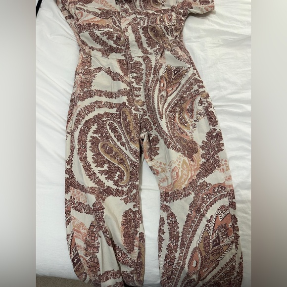 Free People We The Free Marci Paisley Coveralls - Picture 3 of 3